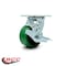 Service Caster 4 Inch Green Poly on Cast Iron Swivel Caster with Ball Bearing and Brake SCC SCC-30CS420-PUB-GB-TLB - alternate 1